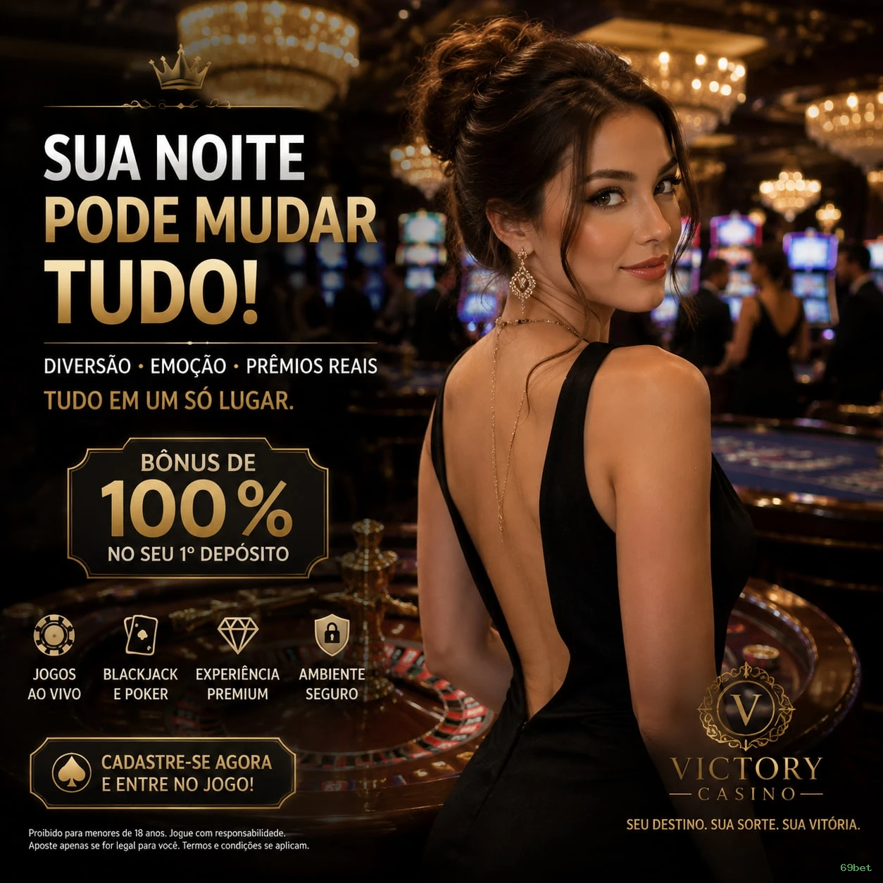 Bônus boas-vindas 69bet R$100